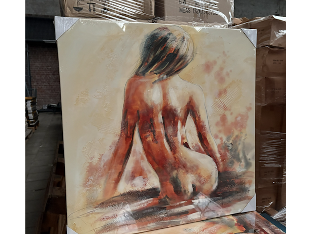 21x canvas schilderij vrouw 80x80 - afbeelding 2 van  2