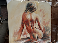 21x canvas schilderij vrouw 80x80 - afbeelding 2 van  2