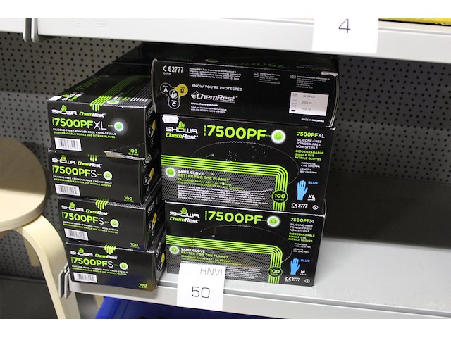 22 dozen showa handschoenen type 7500pf in maten s, m en xl. totaal 22 stuks - afbeelding 1 van  2