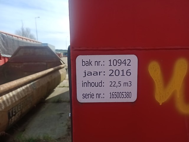 22 m³ haakarm afzet perscontainer, 2016 - afbeelding 5 van  8