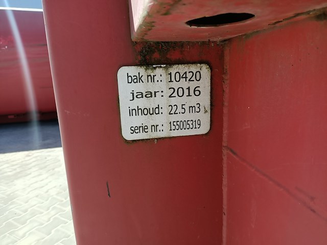 22.5 m³ haakarm afzet perscontainer, kiggen, pd745, 2016 - afbeelding 6 van  8