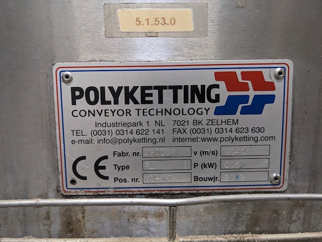 23 meter flessen baan, polyketting, mx820/880, zwart, 2009 - afbeelding 11 van  11