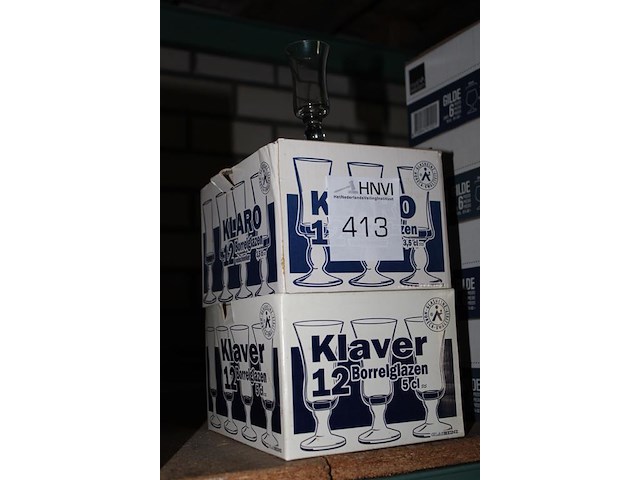 24 borrelglaasjes klaver. - afbeelding 2 van  3