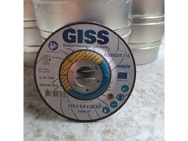24 doos a 10 stuks doorslijpschijf giss, 115x2,0x22,23 - afbeelding 2 van  4