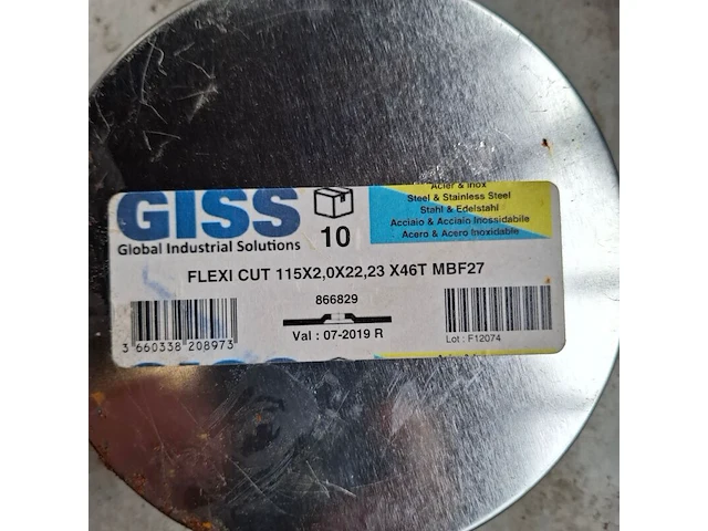 24 doos a 10 stuks doorslijpschijf giss, 115x2,0x22,23 - afbeelding 3 van  4