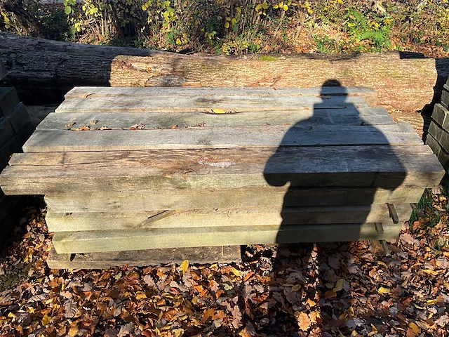 24 rustieke eikenhouten dwarsliggers - afbeelding 2 van  4