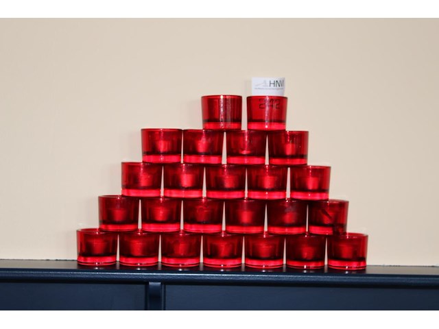 24 waxinelichthouders. - afbeelding 1 van  2