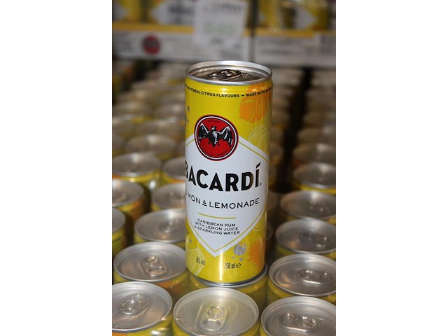 24 x 12 blikken bacardi cola limon & lemonade 0,25cl. tht 8-2026. bod inclusief statiegeldwaarde van 43,20 ... - afbeelding 2 van  2