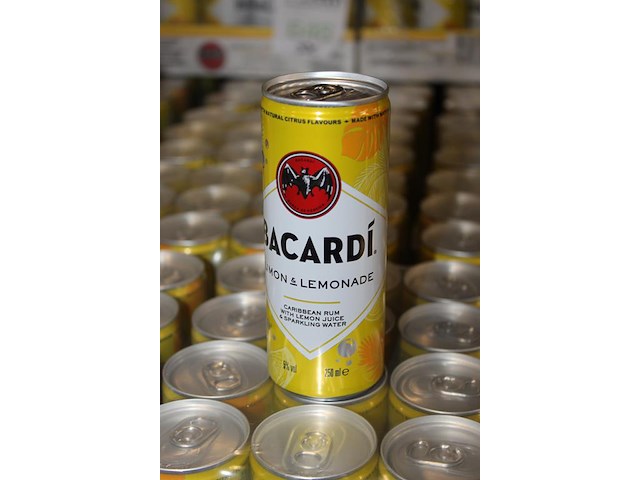 24 x 12 blikken bacardi cola limon & lemonade 0,25cl. tht 8-2026. bod inclusief statiegeldwaarde van 43,20 ... - afbeelding 2 van  2