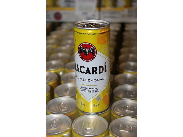 24 x 12 blikken bacardi cola limon & lemonade 0,25cl. tht 8-2026. bod inclusief statiegeldwaarde van 43,20 ... - afbeelding 2 van  2