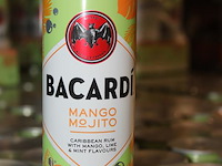 24 x 12 blikken bacardi cola mango mojito 0,25cl. tht 5-2026. bod inclusief statiegeldwaarde van 43,20 euro. - afbeelding 2 van  2