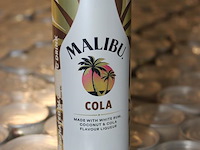 24 x 12 blikken malibu cola 0,25cl. tht 5-2026. bod inclusief statiegeldwaarde van 43,20 euro. - afbeelding 2 van  2