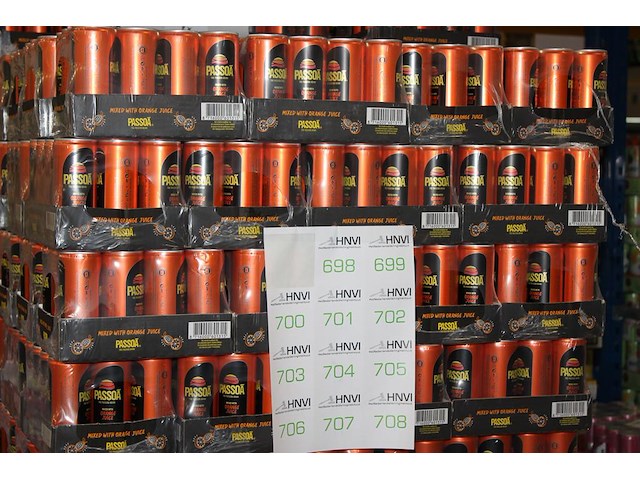 24 x 12 blikken passoa with orange juice 0,25cl. tht 6 -2026. bod inclusief statiegeldwaarde van 43,20 euro. - afbeelding 1 van  2