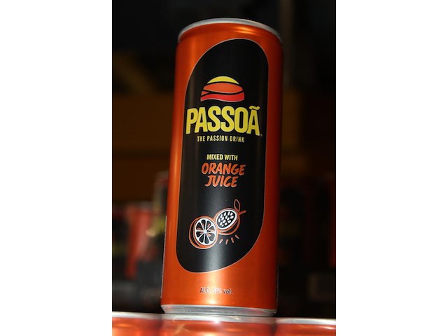 24 x 12 blikken passoa with orange juice 0,25cl. tht 6 -2026. bod inclusief statiegeldwaarde van 43,20 euro. - afbeelding 2 van  2