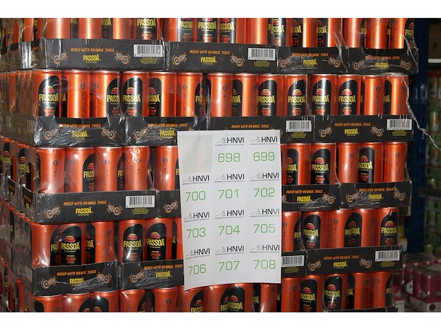 24 x 12 blikken passoa with orange juice 0,25cl. tht 6 -2026. bod inclusief statiegeldwaarde van 43,20 euro. - afbeelding 1 van  2