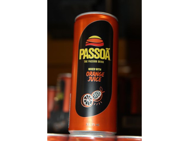 24 x 12 blikken passoa with orange juice 0,25cl. tht 6 -2026. bod inclusief statiegeldwaarde van 43,20 euro. - afbeelding 2 van  2