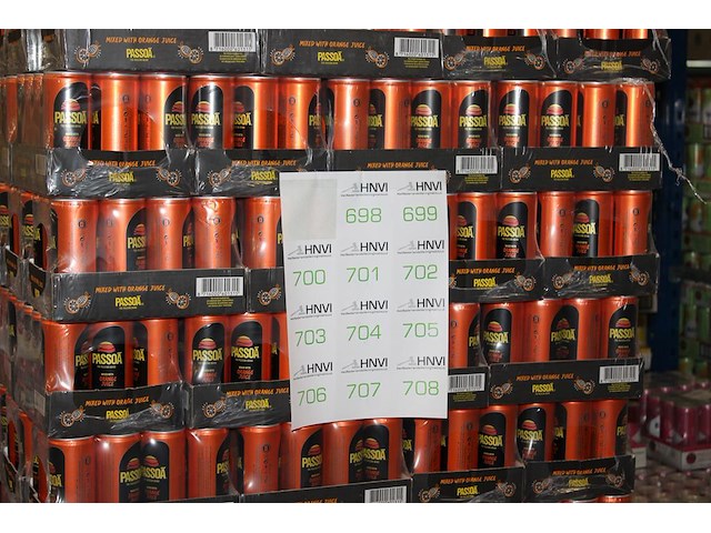 24 x 12 blikken passoa with orange juice 0,25cl. tht 6 -2026. bod inclusief statiegeldwaarde van 43,20 euro. - afbeelding 1 van  2