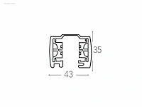 24 x 3-fase spanningsrail 100 cm zwart - afbeelding 2 van  7