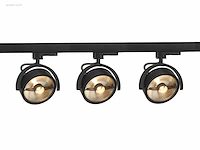 24 x es111 enkele fase rail spots zwart