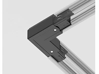 24 x intec 3-fase spanningsrail koppelstuk hoek zwart