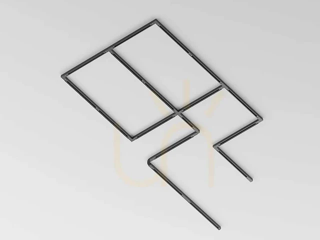 24 x intec 3-fase spanningsrail koppelstuk hoek zwart - afbeelding 5 van  9