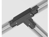24 x intec 3-fase spanningsrail t-stuk zwart - afbeelding 3 van  10