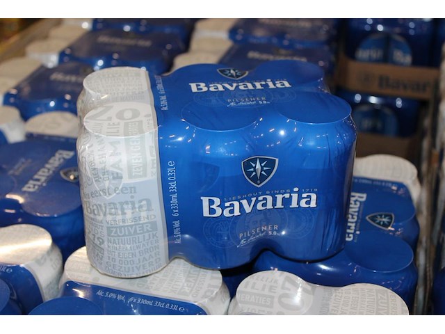 240 blikken bavaria bier 33 cl tht 9-2026. bod inclusief statiegeldwaarde van 36 euro. - afbeelding 2 van  2