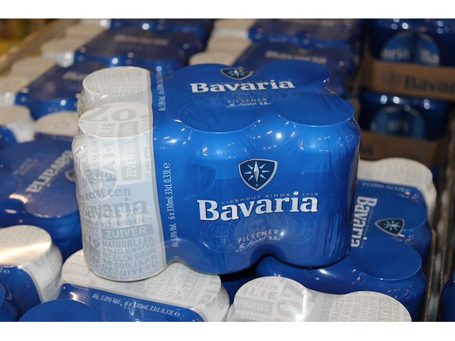240 blikken bavaria bier 33 cl tht 9-2026. bod inclusief statiegeldwaarde van 36 euro. - afbeelding 2 van  2