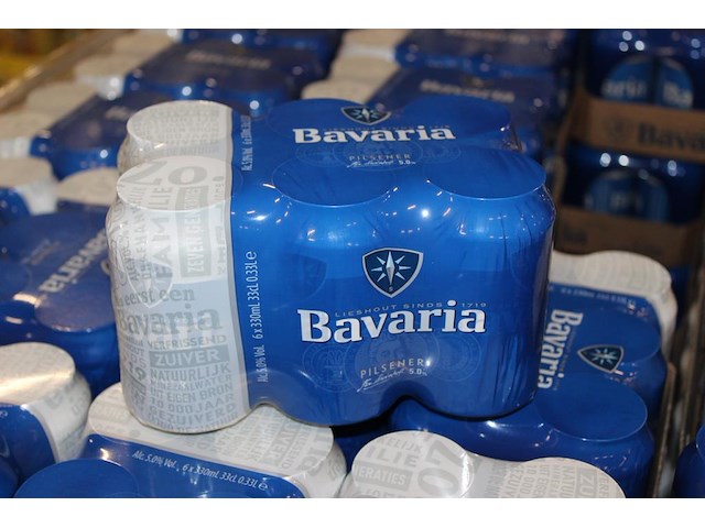 240 blikken bavaria bier 33 cl tht 9-2026. bod inclusief statiegeldwaarde van 36 euro. - afbeelding 2 van  2