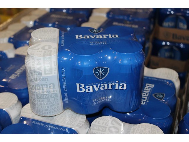 240 blikken bavaria bier 33 cl tht 9-2026. bod inclusief statiegeldwaarde van 36 euro. - afbeelding 2 van  2