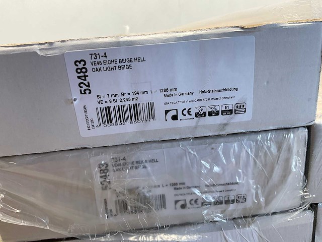 24,6m² kliklaminaat oak light beige - afbeelding 2 van  10