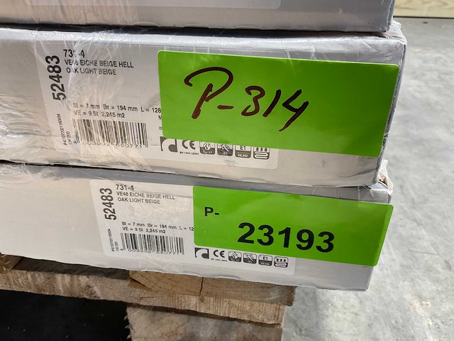 24,6m² kliklaminaat oak light beige - afbeelding 7 van  10