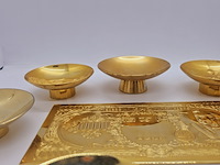 24kt goldplated saké set - afbeelding 4 van  11