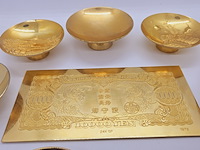 24kt goldplated saké set - afbeelding 5 van  11