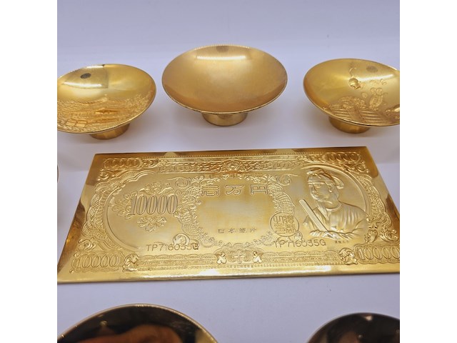 24kt goldplated saké set - afbeelding 6 van  11