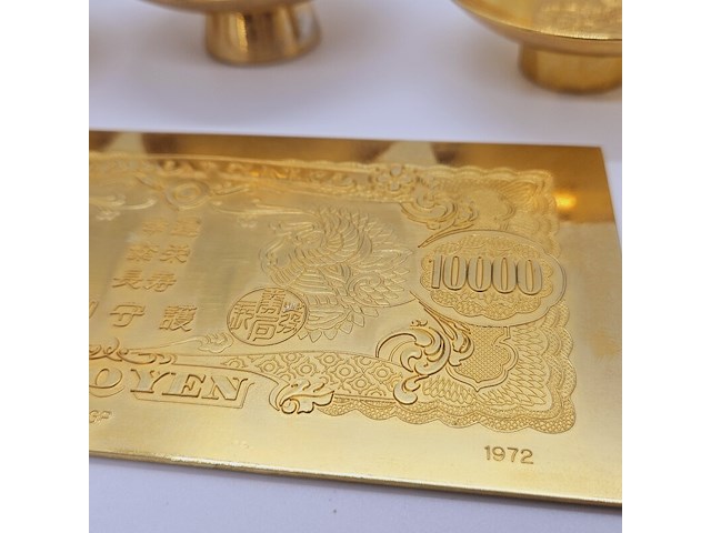 24kt goldplated saké set - afbeelding 7 van  11