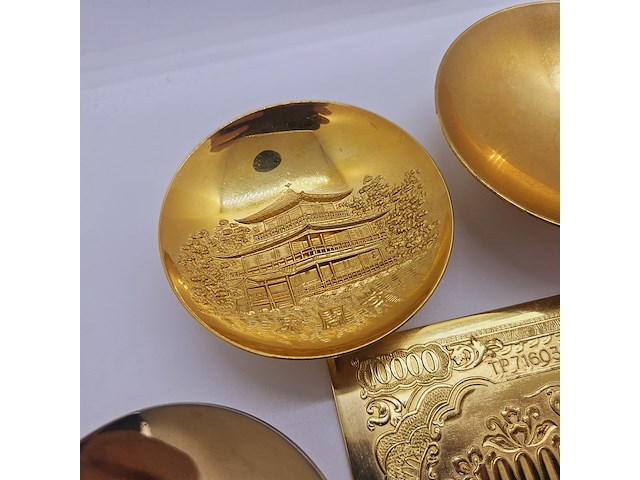 24kt goldplated saké set - afbeelding 9 van  11