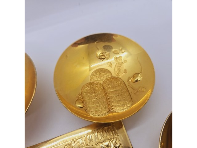 24kt goldplated saké set - afbeelding 10 van  11