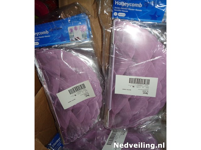 24x honeycomb lila 30cm - afbeelding 2 van  3