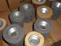 24x houten waxinelichthouders assorti - afbeelding 2 van  3