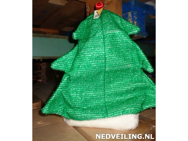 24x kerstmuts groen kerstboom - afbeelding 3 van  3