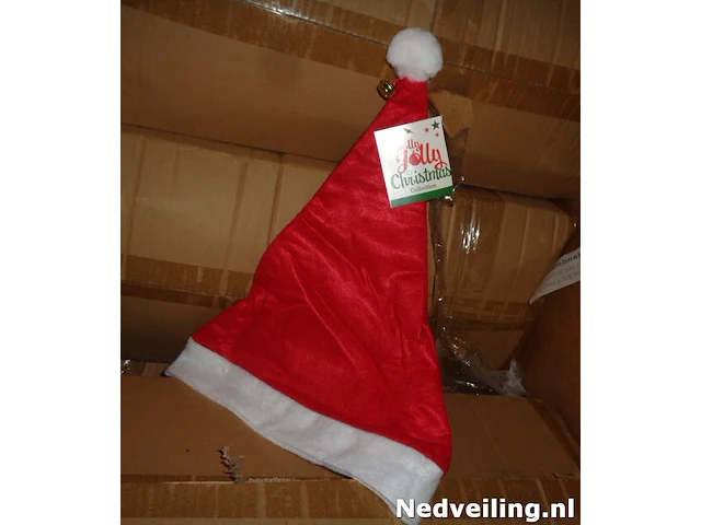 24x kerstmuts met belletje - afbeelding 3 van  3