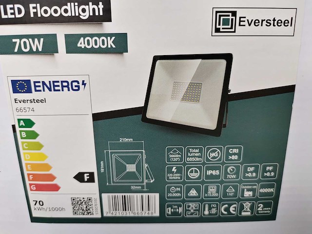 24x led floodlight 70 watt - afbeelding 6 van  6