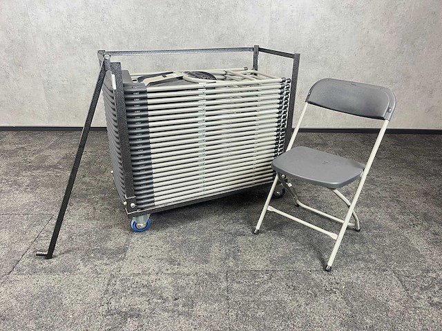 24x manutan - klapstoel met verrijdbare trolley - afbeelding 1 van  10