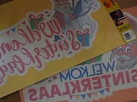 24x sinterklaas raamstickers welkom sinterklaas - afbeelding 2 van  3