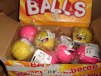 24x smiley face bouncing ball 6cm - afbeelding 1 van  3