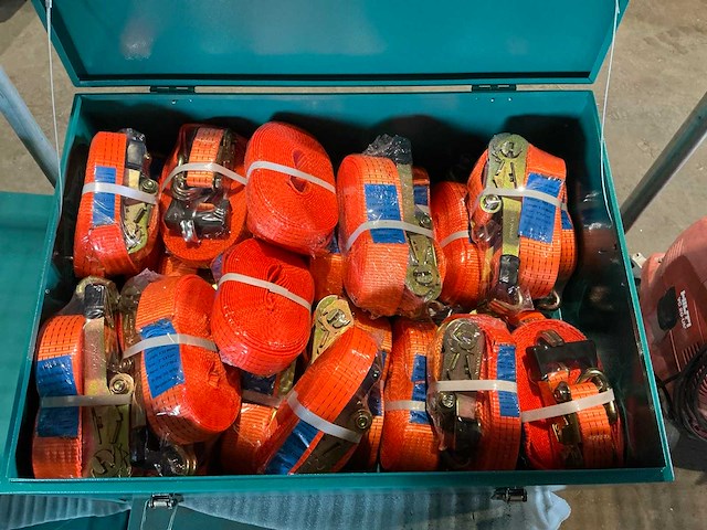 24x spanband in metalen opbergkist - afbeelding 1 van  3