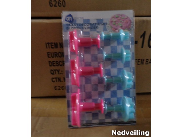 24x taart decoratie set bloem vlinder7pcs - afbeelding 1 van  3