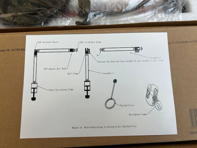 24x verstelbare microfoonhouder / microfoonarm - afbeelding 3 van  7