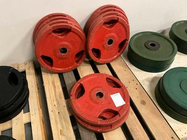 25 kg - halterschijf (4x) - afbeelding 2 van  3